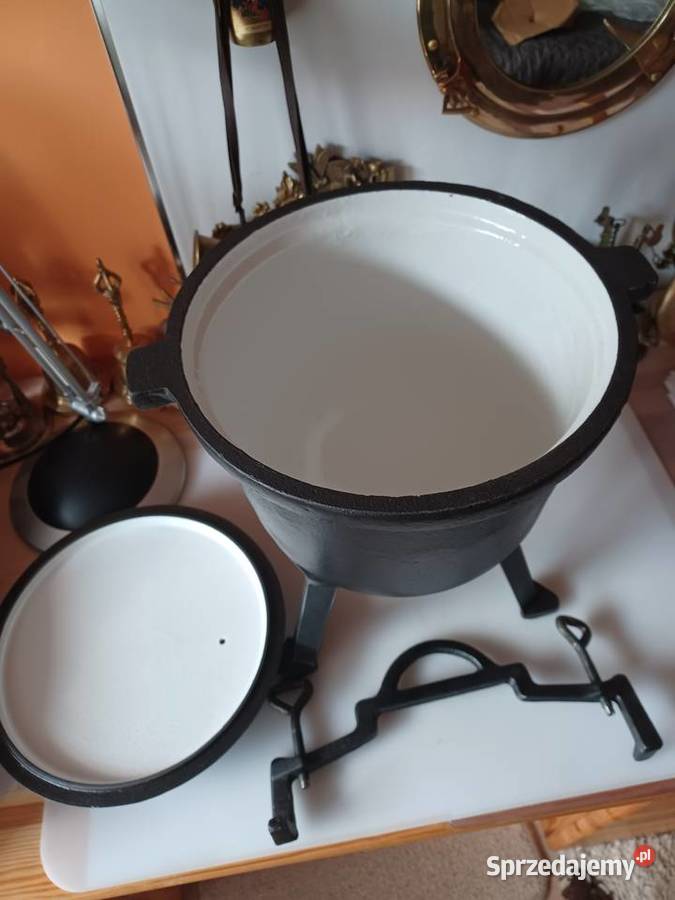 Kociołek żeliwny wewnątrz emaliowany 8 l Poznań