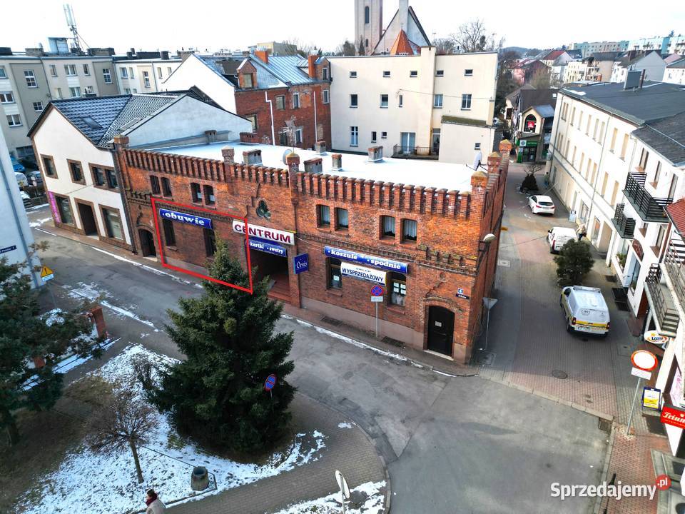 Lokal usługowy 70 m parter centrum wysoki sufit Olesno sprzedam