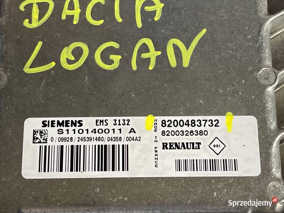 Komputer Renault Dacia Logan 8200483732 wielkopolskie