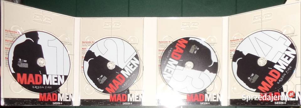 Mad Men season 4 ENGLISH brak 4x DVD 2010 Rzeszów