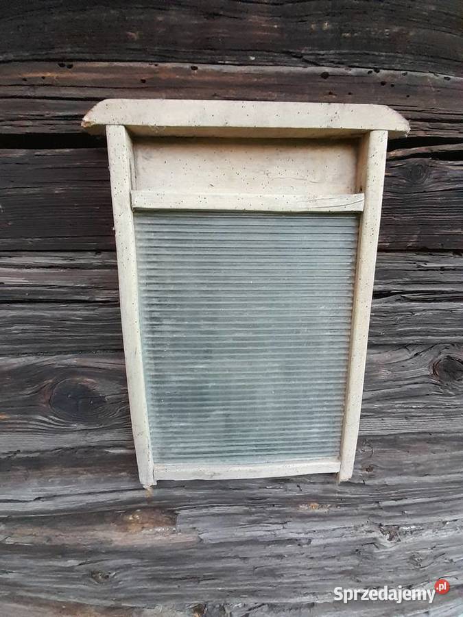 Stara zabytkowa pralka tarka szklana nietypowa