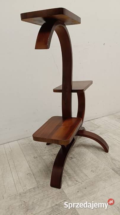 kwietnik na kwiaty art deco design drewniany Radomsko