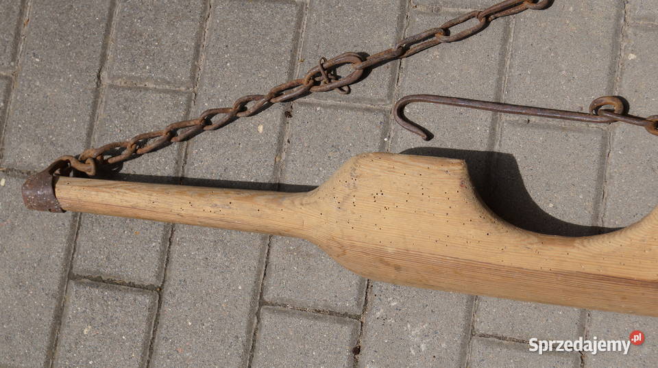 Stare drewniane nosidło do wody siudy Mrowino