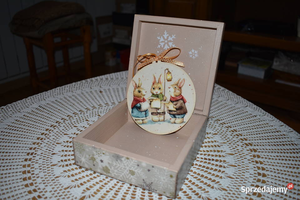 szkatułka rekodzieło decoupage