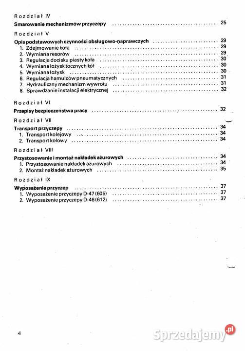Instrukcja obsługi przyczepy Autosan d 46 d47 Stalowa Wola