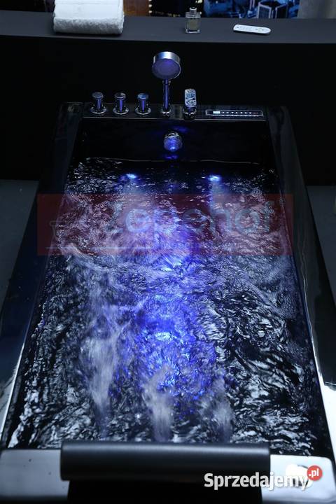 Czarna wanna z hydromasażem BC607 Schwarz podlaskie Grabówka