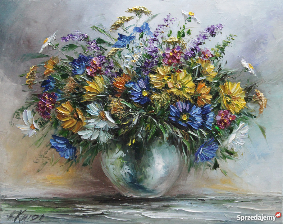 AKarpezo Obraz Olejny BRATKI 40 x 50 GRUBA Opole