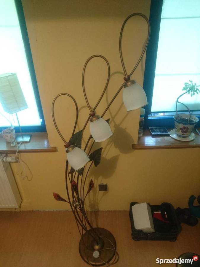 Stare mosiezne lampy stojace dolnośląskie Kłodzko