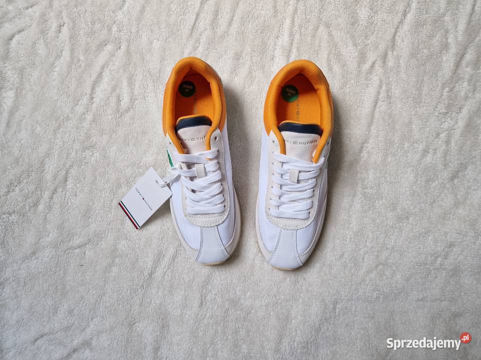 Nowe białe damskie buty sportowe sneakersy Tommy Obuwie sportowe Bibice