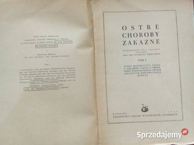 Zarys kliniki chorób zakaźnych Wszelaki Ostre Łódź sprzedam