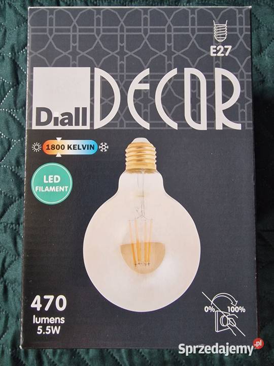NOWA żarówka dekoracyjna LED Diall G125 E27 55W