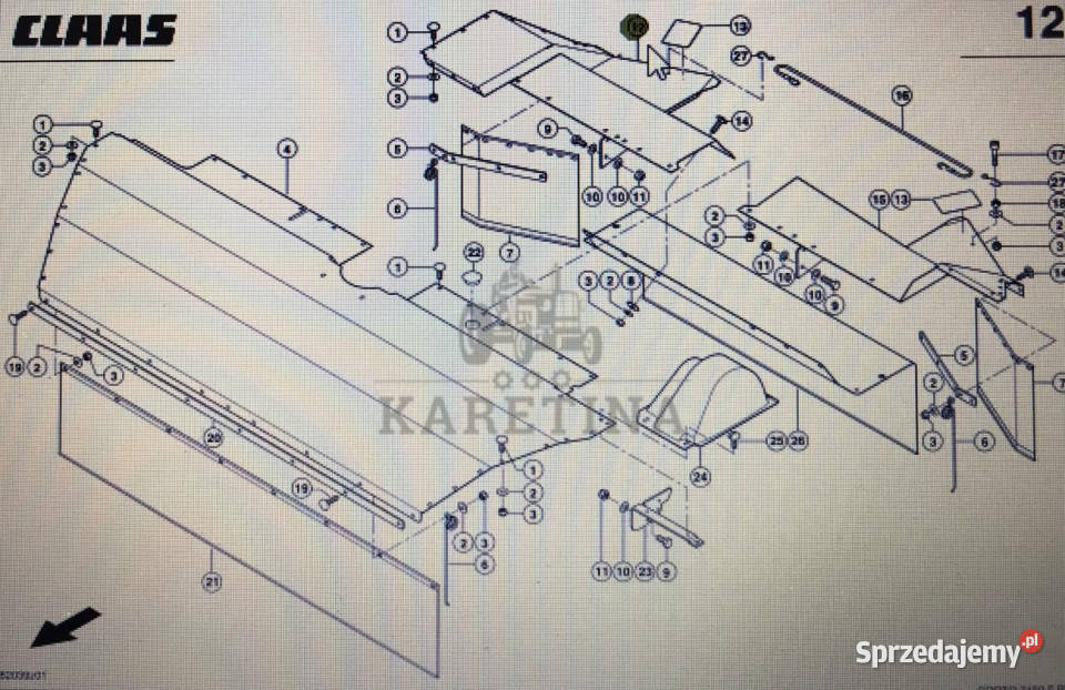 CLAAS 00 0922 346 100 0922 343 1CLAAS Corto Części i osprzęt rolniczy Jastrzębniki