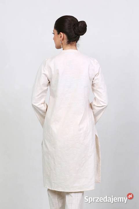 Nowa tunika indyjska złamana biel żakard M 38 biały Szczecin
