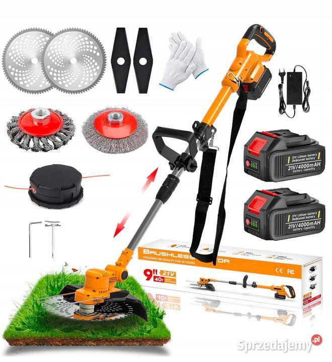 Akumulatorowa podkaszarka do trawnika 21 V 2x Myszyniec sprzedam