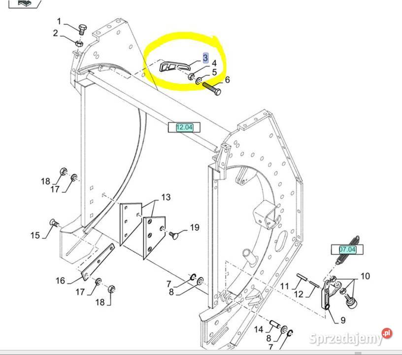 Prowadnica 84024118 prasa Case Holland RB BR CNH podlaskie Białystok