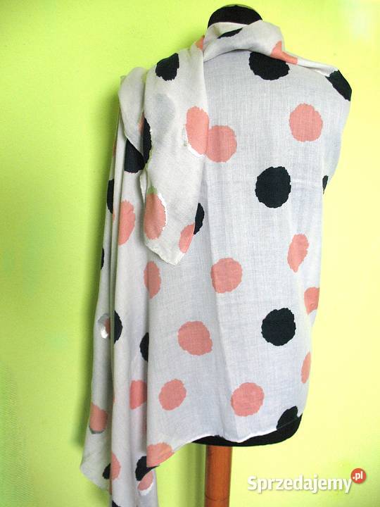 Szal z wiskozy Duży Grochy 85 x 178 mazowieckie Siedlce