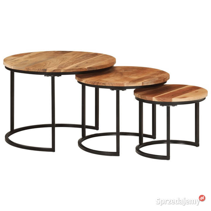 Stoliki wsuwane pod siebie 3 lite drewno mazowieckie