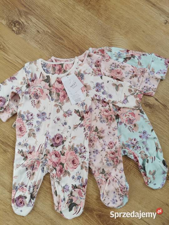 Pajacyki dziewczęce Next pajace śpiochy piżamki Next śląskie Lipowa