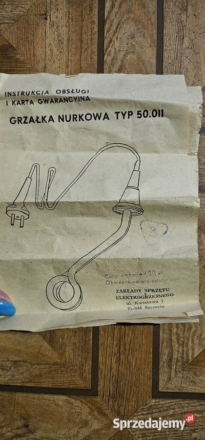 Grzałka nurkowa typ 50011 Kraków