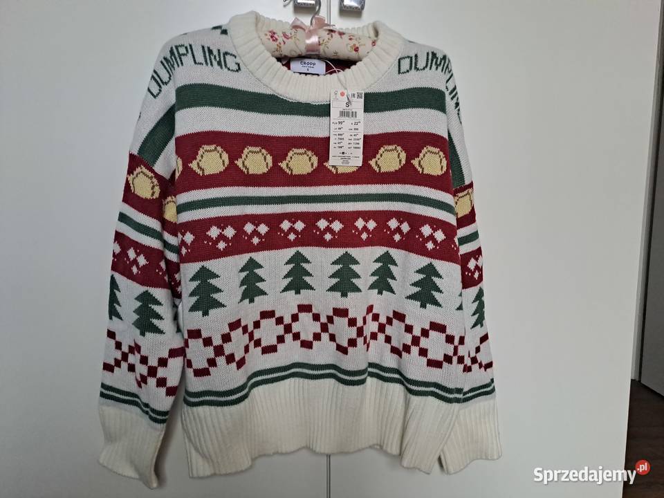 Cropp Sweter świąteczny pierogi choinki Warszawa sprzedam