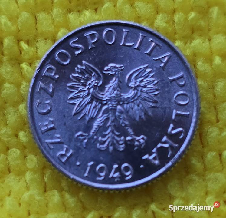 Moneta 1 grosz z 1949r nowa Busko-Zdrój
