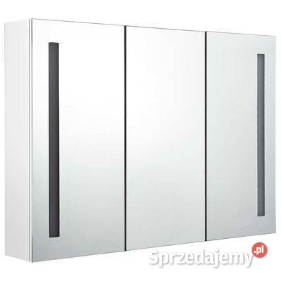 Szafka łazienkowa z lustrem i LED 89x14x62