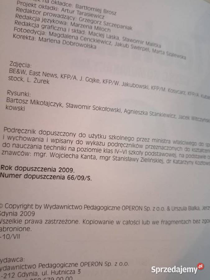 Technika operon książki Warszawa księgarnia tradycyjny podręcznik Podręczniki mazowieckie