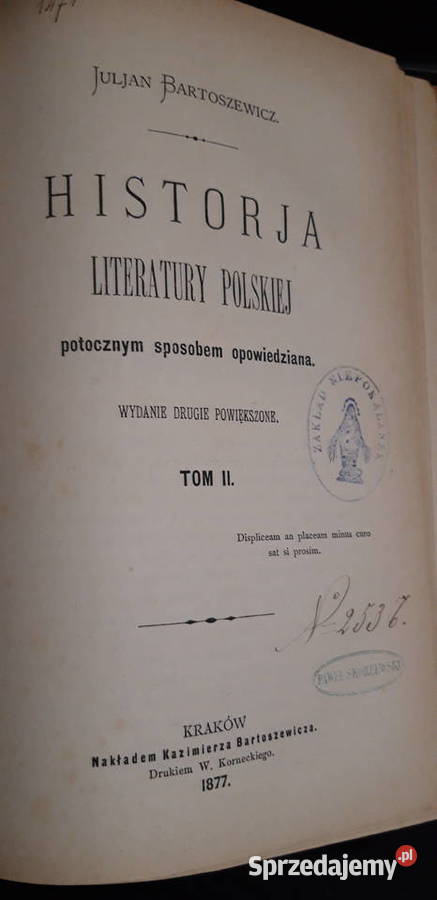 HISTORJA LITERATURY POLSKIEJT1 2JBARTOSZEWICZ Iwno