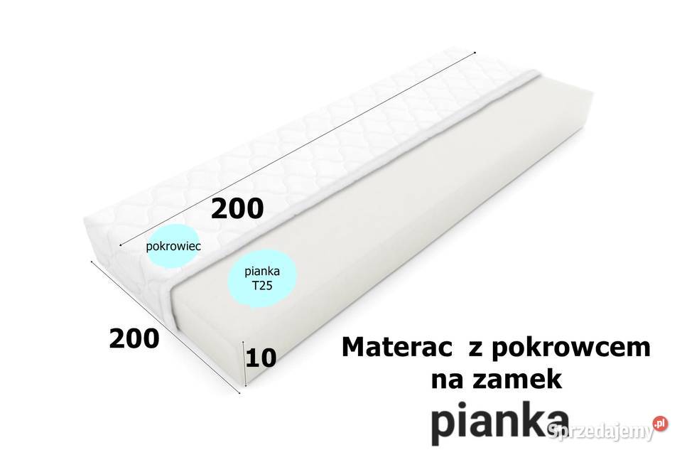 Materac Pianka T25 10 H10 łóżko zachodniopomorskie Szczecin