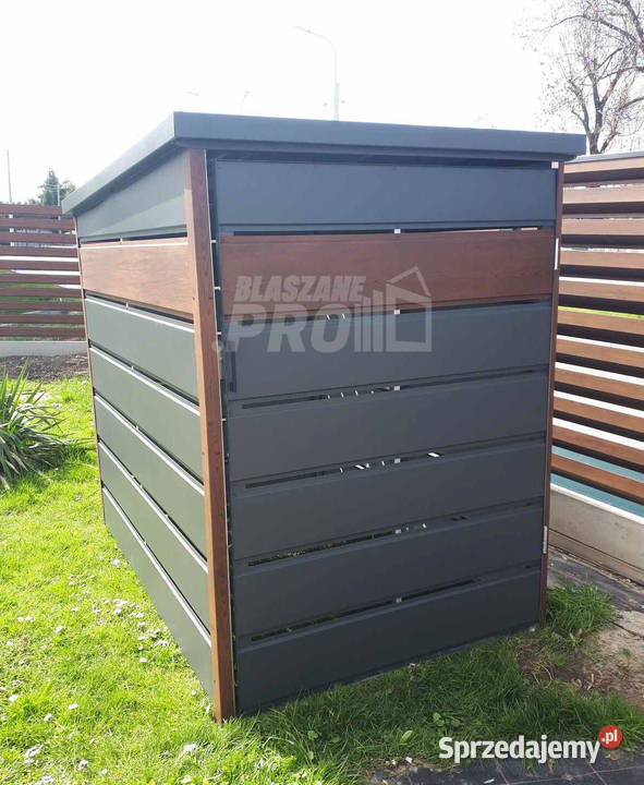 Wiata śmietnikowa spad tył 13x2m zielona drewno zachodniopomorskie Koszalin