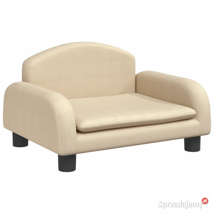 Sofa dzieci kremowa 50x40x30 obita tkaniną Warszawa sprzedam