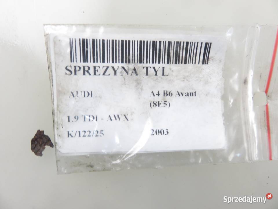 SPRĘŻYNA TYŁ AUDI A4 B6 Avant 19 TDI AWX małopolskie