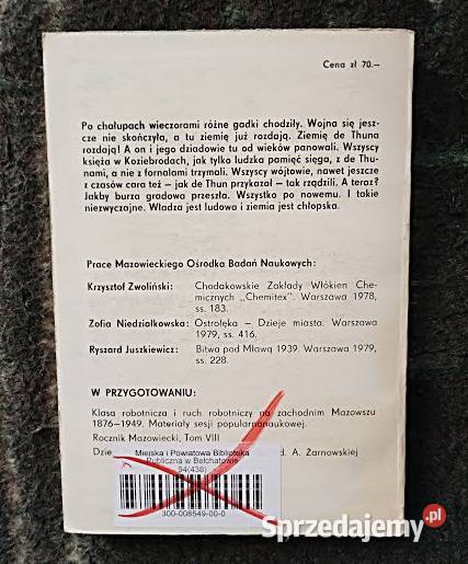 Trud pierwszych lat Wspomnienia mazowszan Bełchatów
