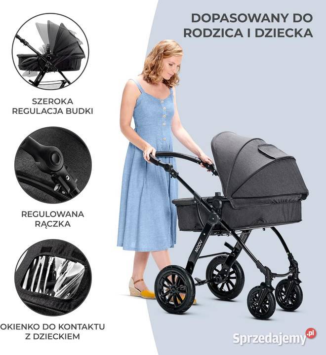 Wózek wielofunkcyjny Kinderkraft MOOV Grey 3w1 Jadowniki