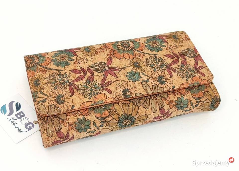 Portfel z korka duży lekki korkowy na zatrzask zachodniopomorskie Szczecin sprzedam