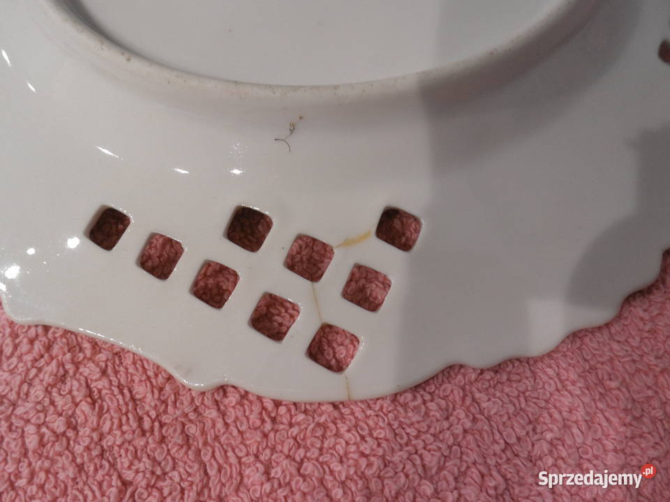 Talerzyki deserowe ażurowe sygnowane 4 Raszków