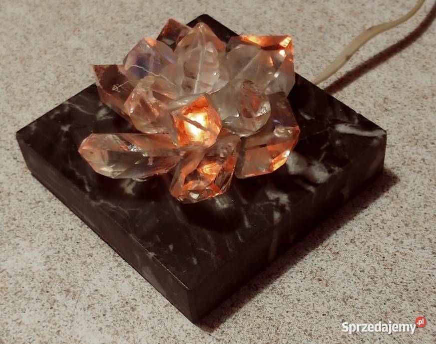 Lampka kryształ górski na marmurze Pozostałe Milanówek