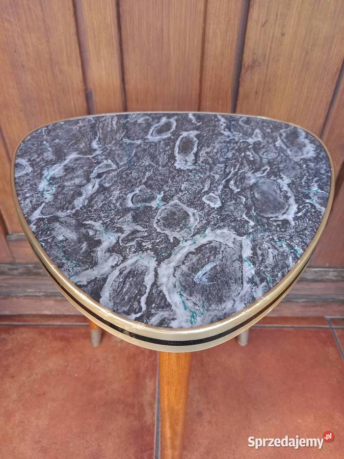 Stolik kwietnik patyczak vintage lata 60 PRL wielkopolskie Rawicz