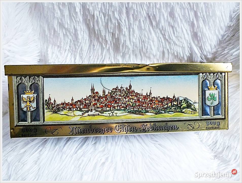 Stare blaszane pudełko Lebkuchen Box Train Żary