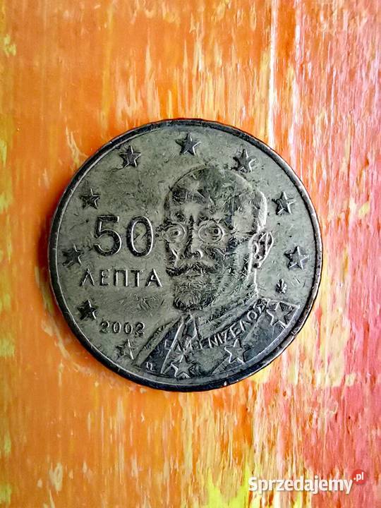 Grecja 50 Euro Cent 2002 Athens Mos Ząbki