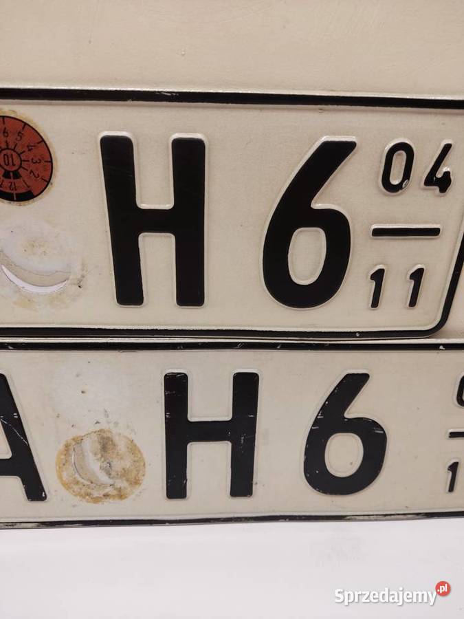 Tablica rejestracyjna Niemcy 2 sztuki AH6 opolskie Głuchołazy