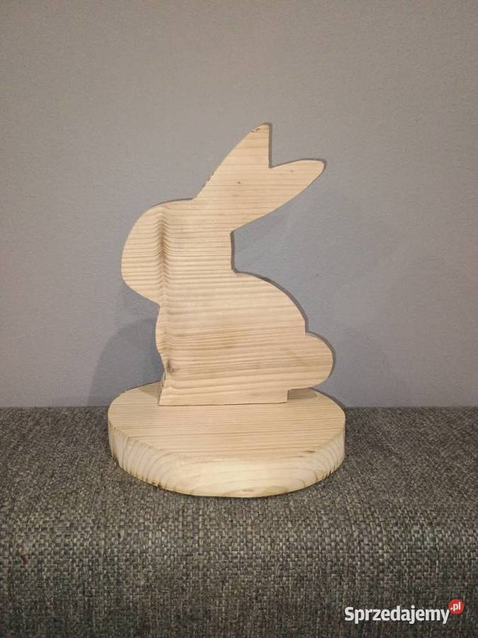 Zajączek wielkanocny z drewna Żory