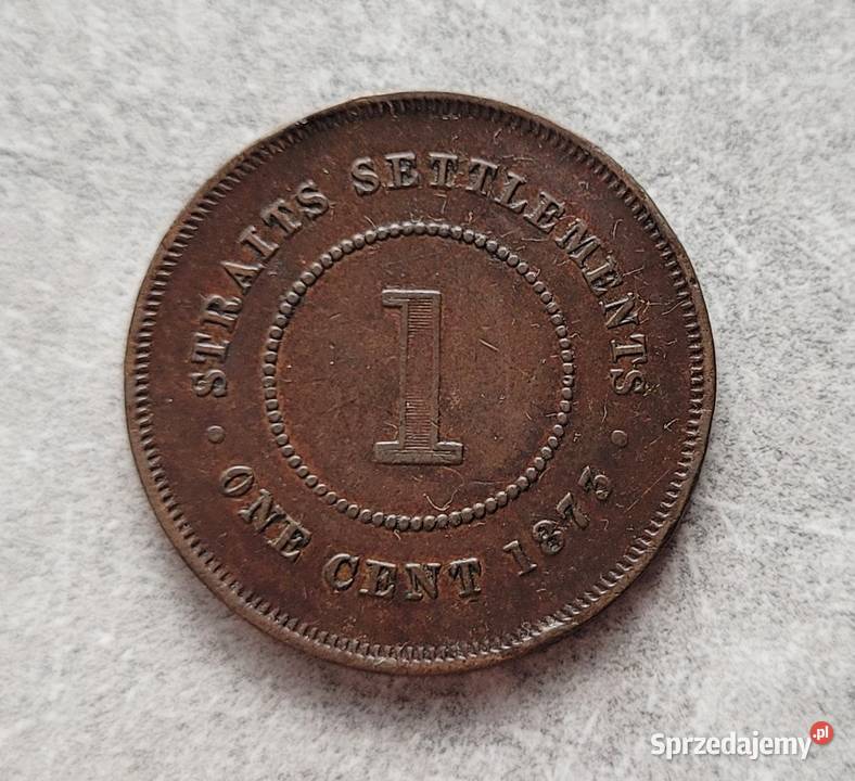 424 STRAITS SETTLEMENTS 1 Cent 1873 r Victoria Wola Kruszyńska