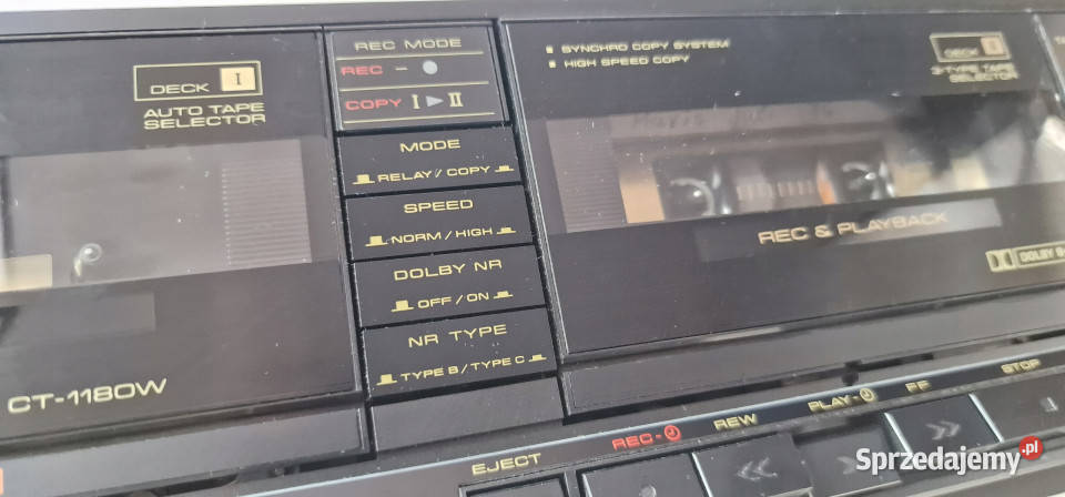 Magnetofon cassette deck CT 1180 W CT1180W Magnetofony Międzychód