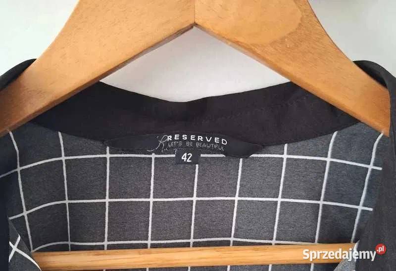 Elegancka czarna koszula w białą kratę classy małopolskie Kraków