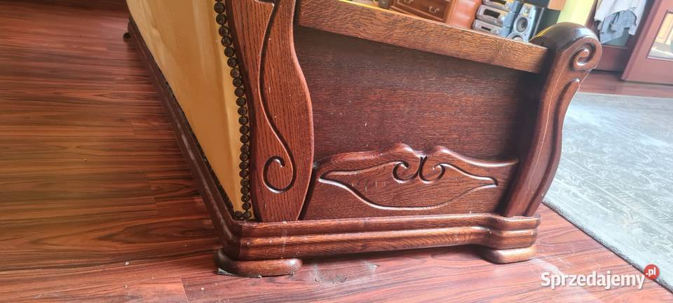 Sofa z funkcją spania skóra solidna 180cm Chojnów