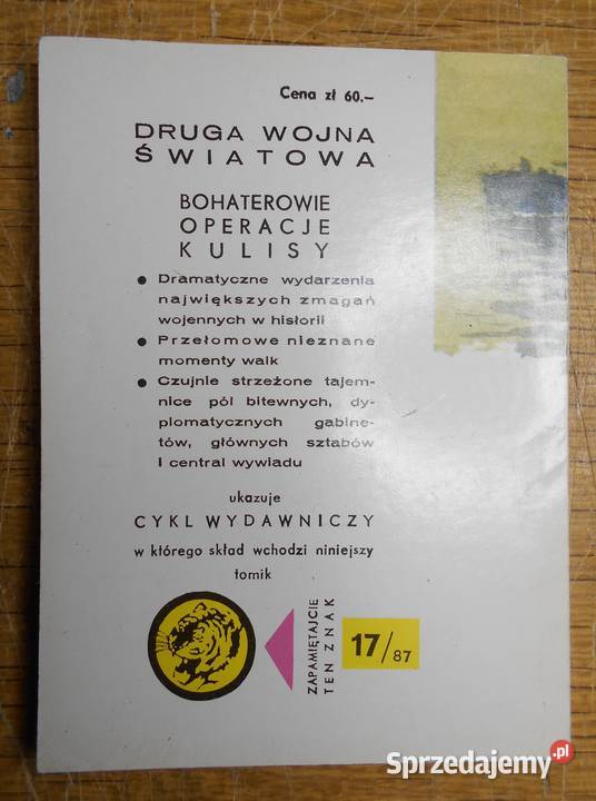 Żółty Tygrys Archipelag nieugiętych 1787 historyczne lubelskie sprzedam