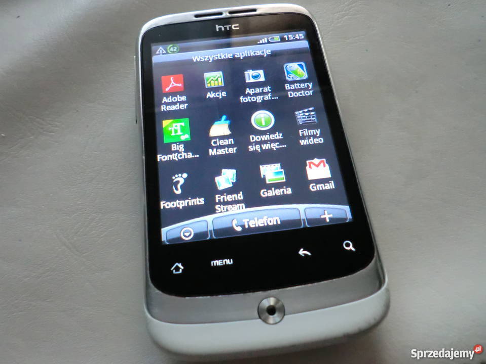 HTC WILDFIRE white black 5 MPX GPS FULL ZESTAW bluetooth Stary Sącz
