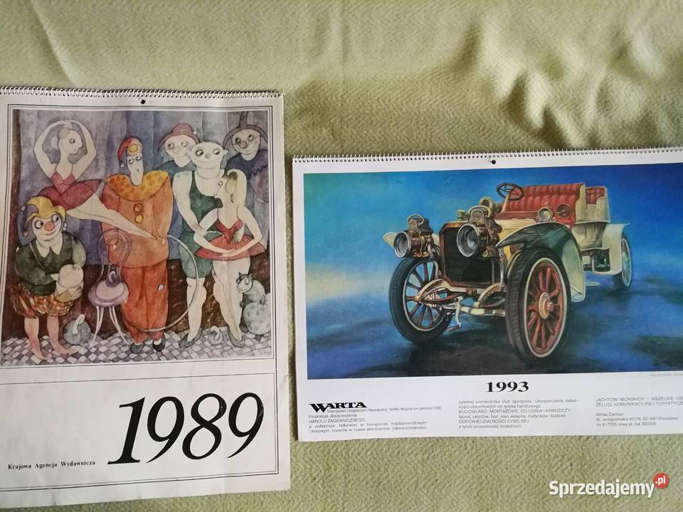 Kalendarze PRL Auta Przedwojenne 1993 Bajki