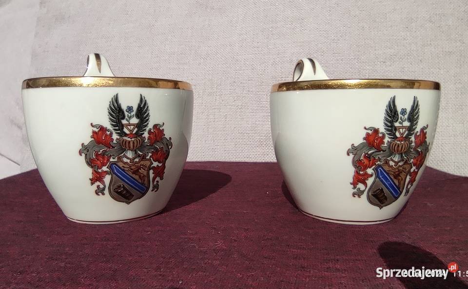 Stare filiżanki Knigliche Porzellan Porcelana i szkło Kaźmierz